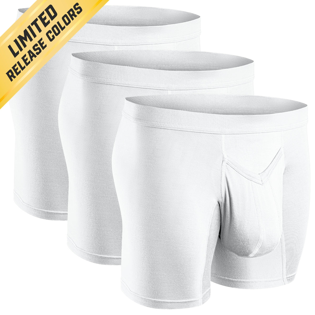 Modal 7in Boxer Briefs V-Fly 3pk White