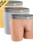 Modal 7in Boxer Briefs No Fly 3pk Lemon Icing/Nimbus Cloud/Peach Dust