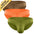 3-Pack - Brown/Olive Green/Orange