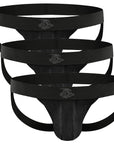 Nylon 0in Mesh Jockstrap No Fly 3pk Black