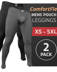 Modal 28in Leggings Leggings V Fly 2pk Black/Gray