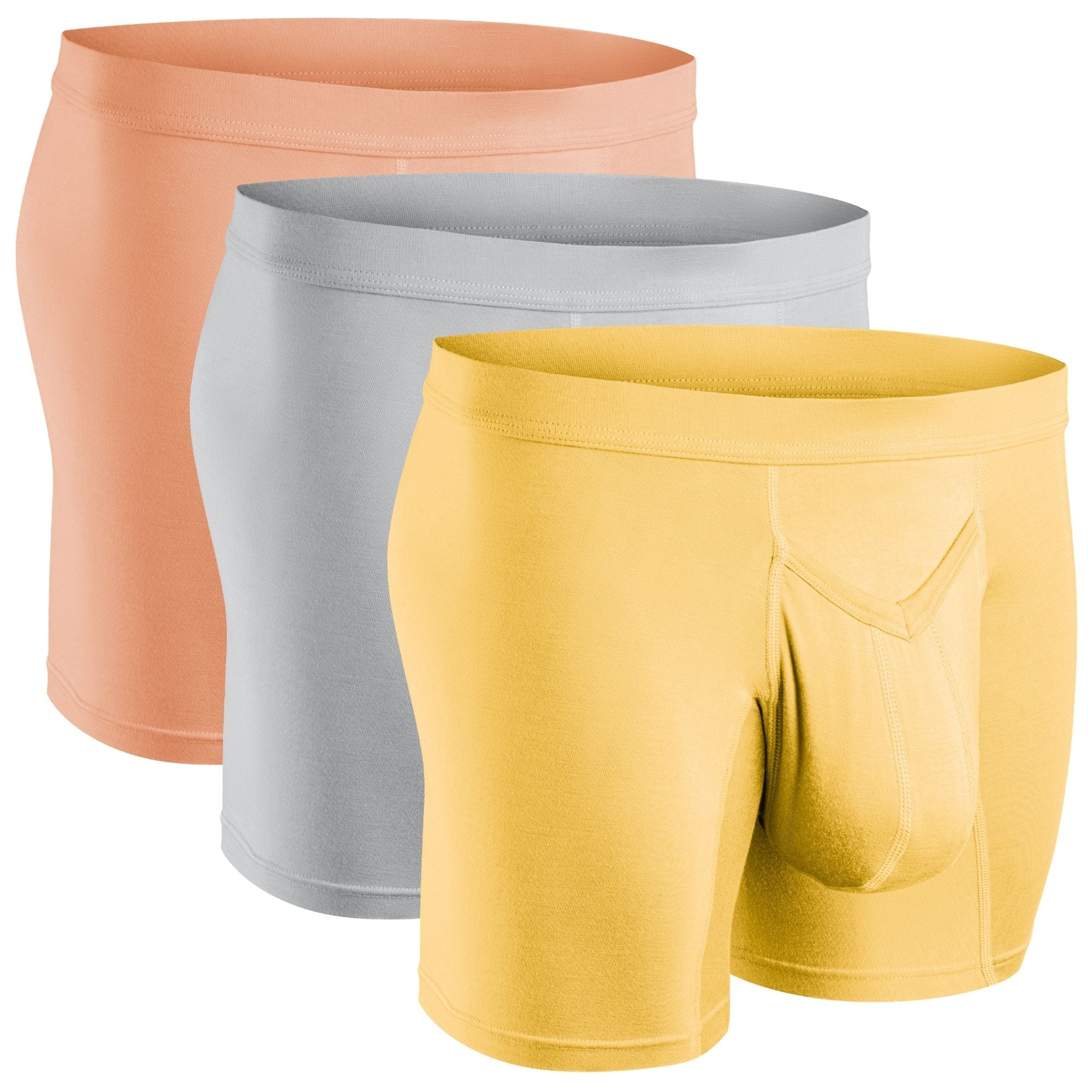 Modal 7in Boxer Briefs V-Fly 3pk Lemon Icing/Nimbus Cloud/Peach Dust