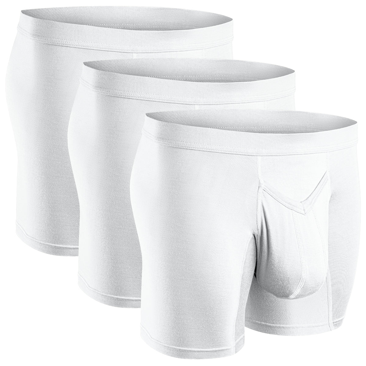 Modal 7in Boxer Briefs V-Fly 3pk White