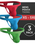 Modal 0in Thong No Fly 3pk Green/Red/Blue