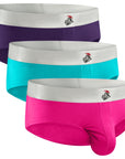 Modal 0in Briefs No Fly 3pk Pink/Purple/Turquoise
