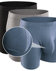 Nylon 6in Boxer Briefs No Fly 3pk Black/Blue/Gray