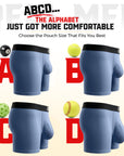 Bamboo 7in Boxer Briefs No Fly 2pk Black/Gray