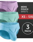 Modal 0in Briefs V-Fly 3pk Lavender/Aqua/Bright Blue