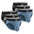 6 Pack - Black/Blue/Gray
