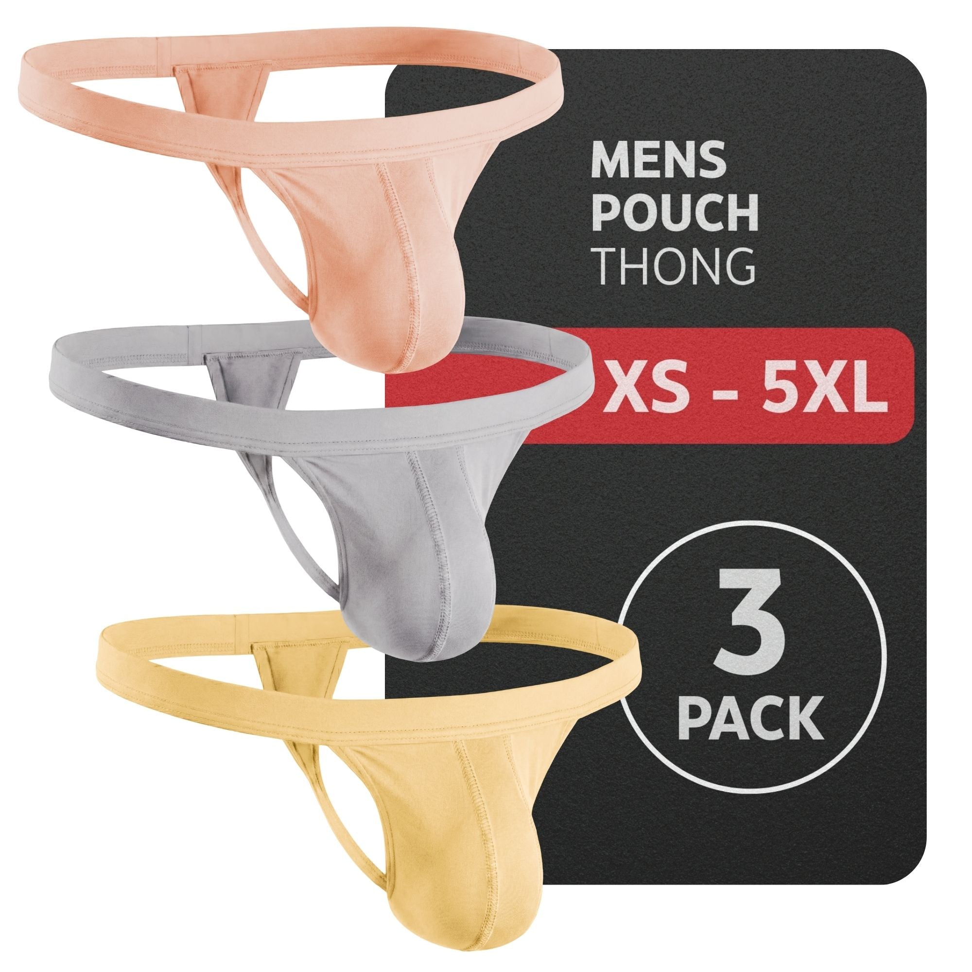 Modal 0in Thong No Fly 3pk Lemon Icing/Nimbus Cloud/Peach Dust