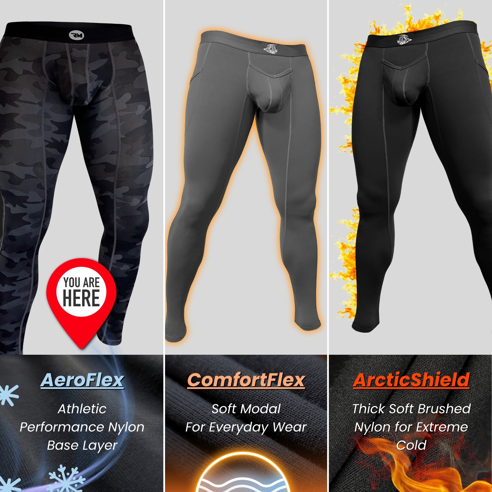 Nylon 28in Leggings No Fly 1pk Gray Camo – Real Men Apparel Company