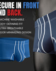 Nylon 3in Boxer Briefs No Fly 4pk Black/Dark Blue/Gray/Light Blue