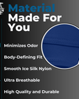 Nylon 0in Sport Briefs No Fly 4pk Blue/Gray/Dark Blue/Dark Gray