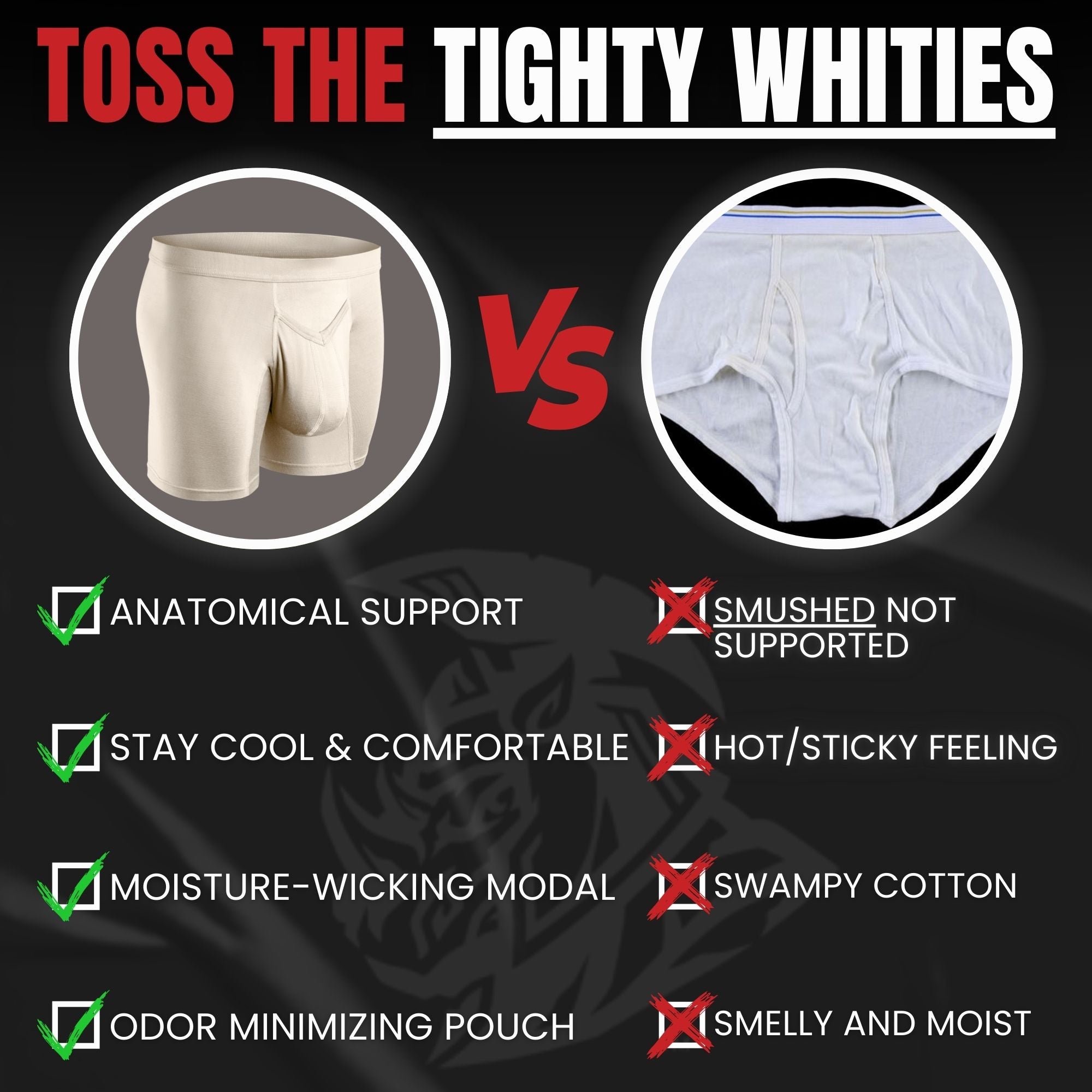 Modal 7in Boxer Briefs V-Fly 3pk Green/Red/White