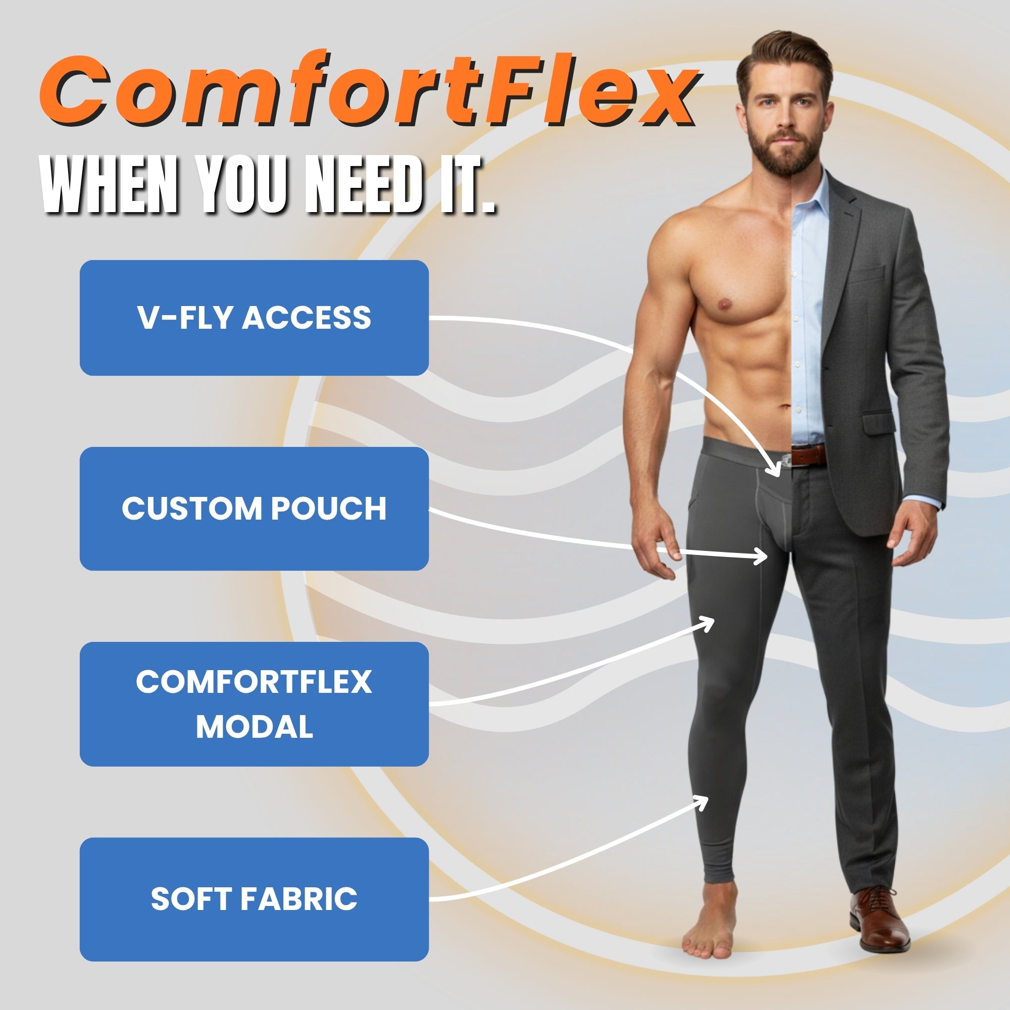 Modal 28in Leggings Leggings V Fly 2pk Black/Gray