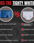 Nylon 3in Boxer Briefs No Fly 4pk Black/Dark Blue/Gray/Light Blue