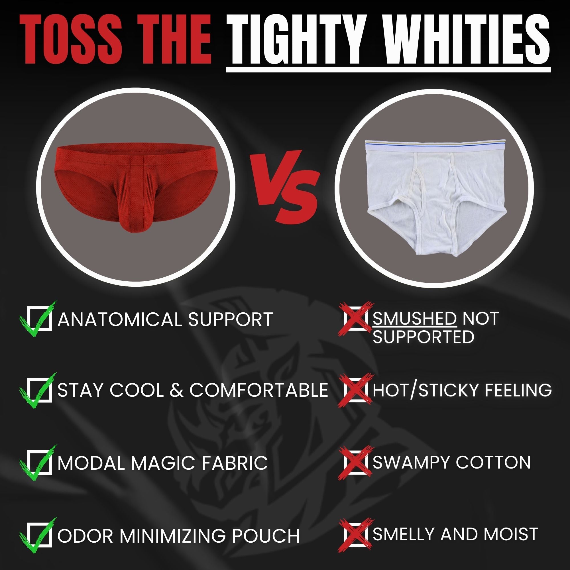 Nylon 0in Low-Rise Bikini Briefs No Fly 3pk Crimson/Green/Bone