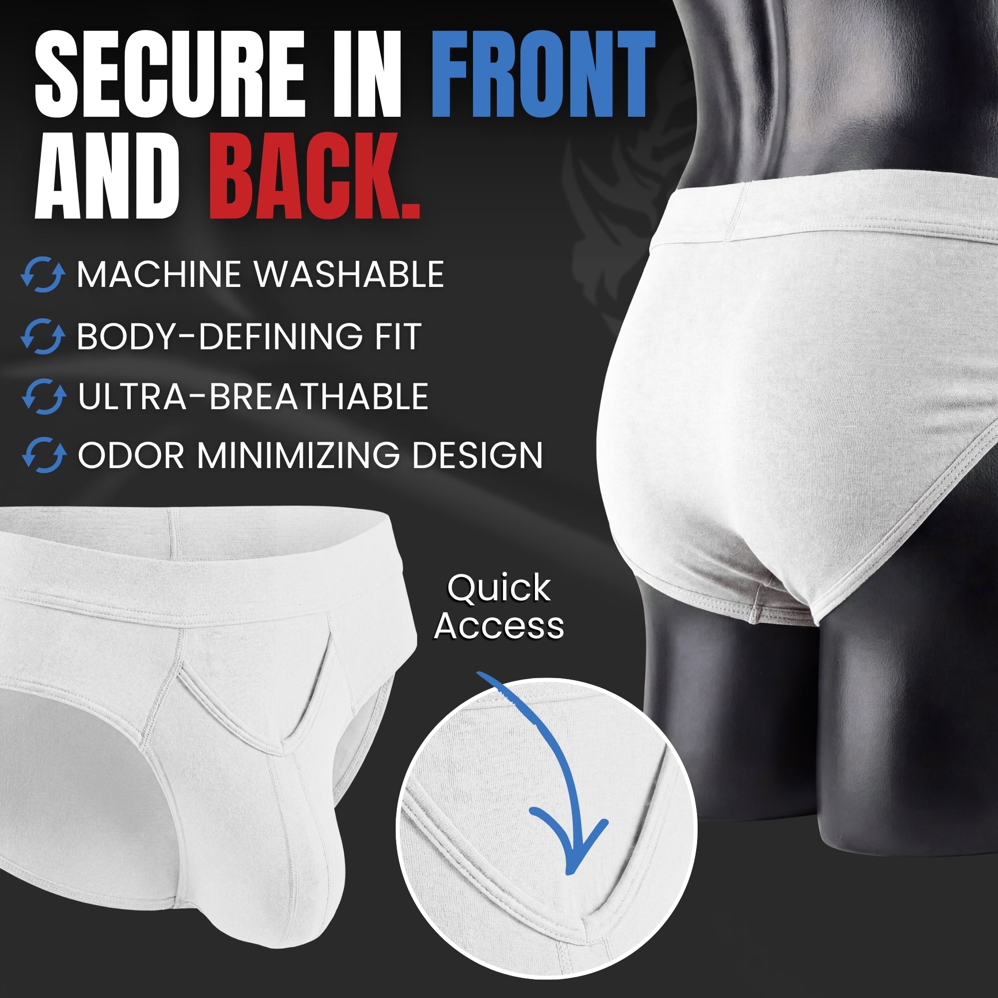 Modal 0in Briefs V-Fly 3pk White