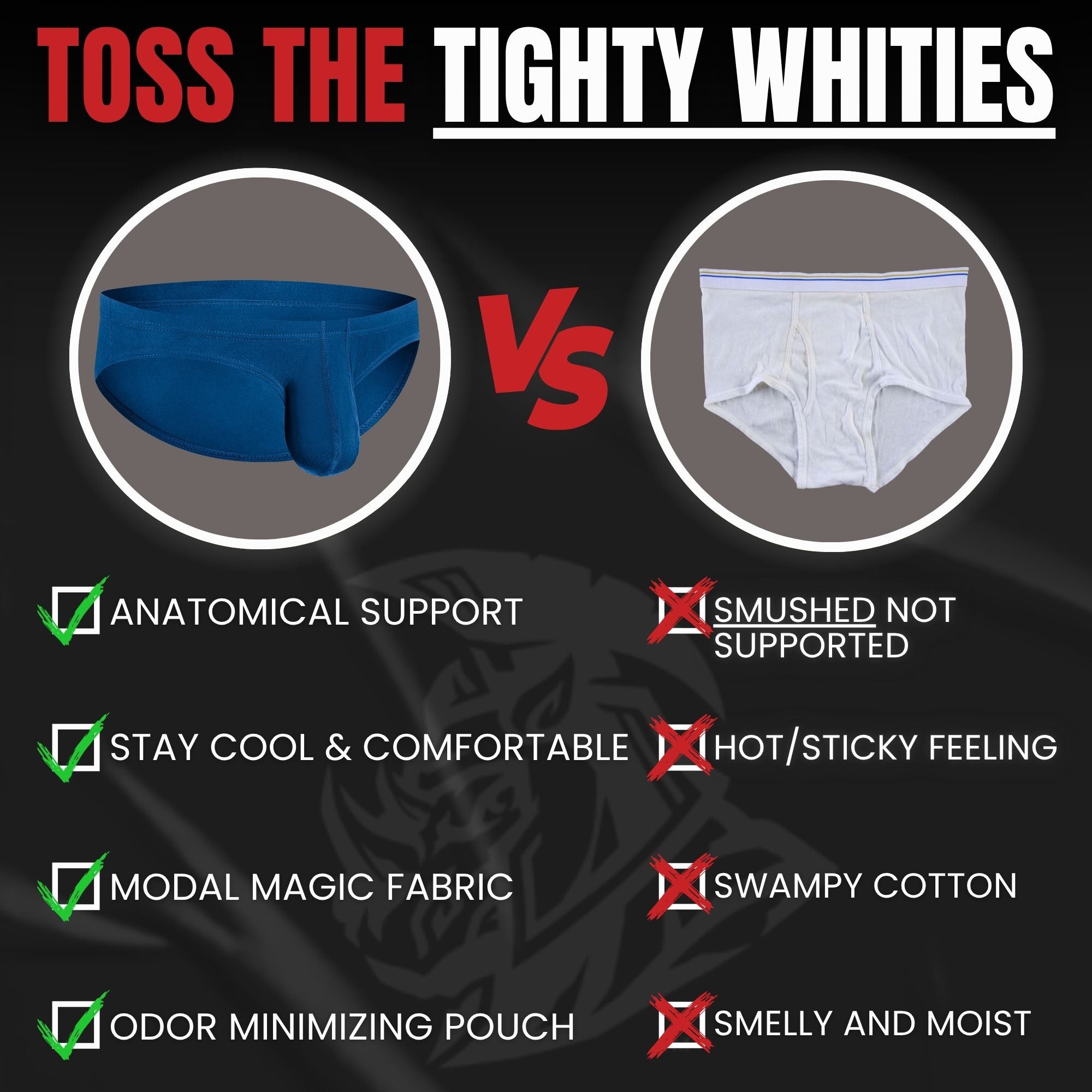 Modal 0in Bikini Briefs No Fly 3pk Black/Blue/Gray