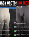 Brushed Nylon 28in Leggings Leggings V Fly 2pk Black/Gray