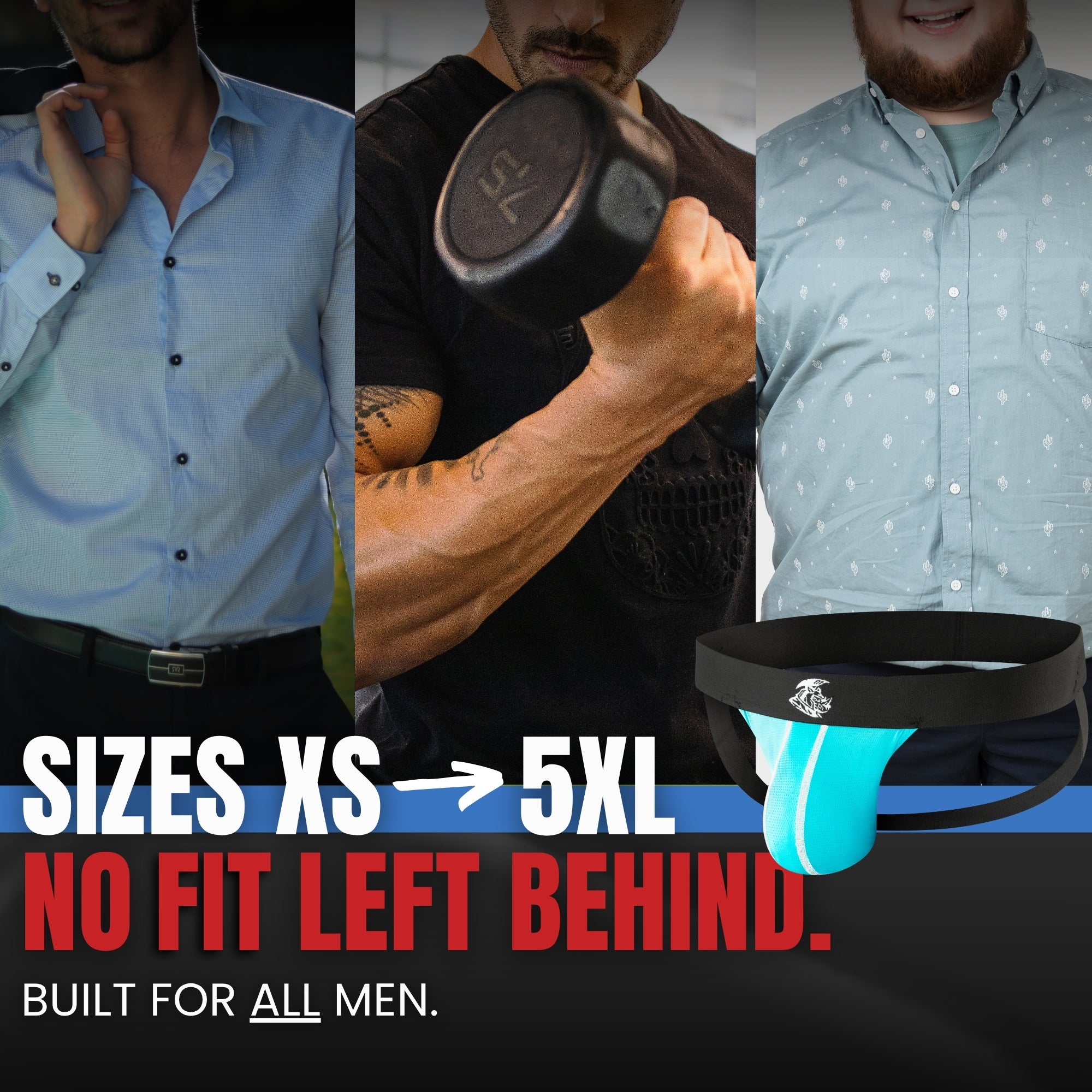 Nylon 0in Mesh Jockstrap No Fly 3pk Black/Light Blue/Red