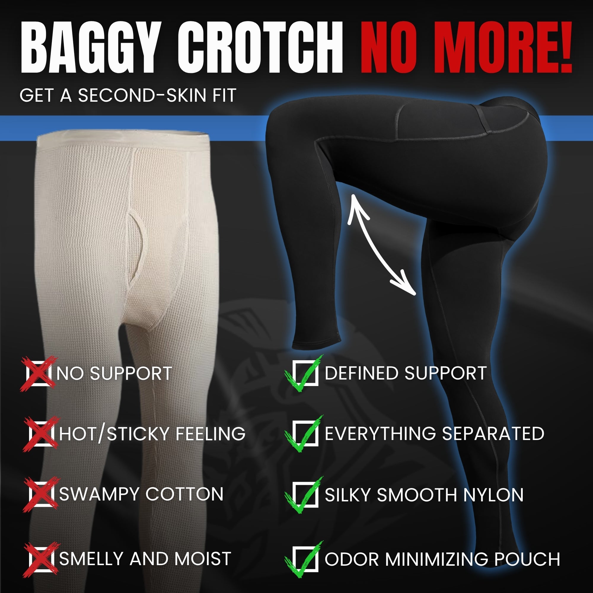 Nylon 28in Leggings No Fly 2pk Black