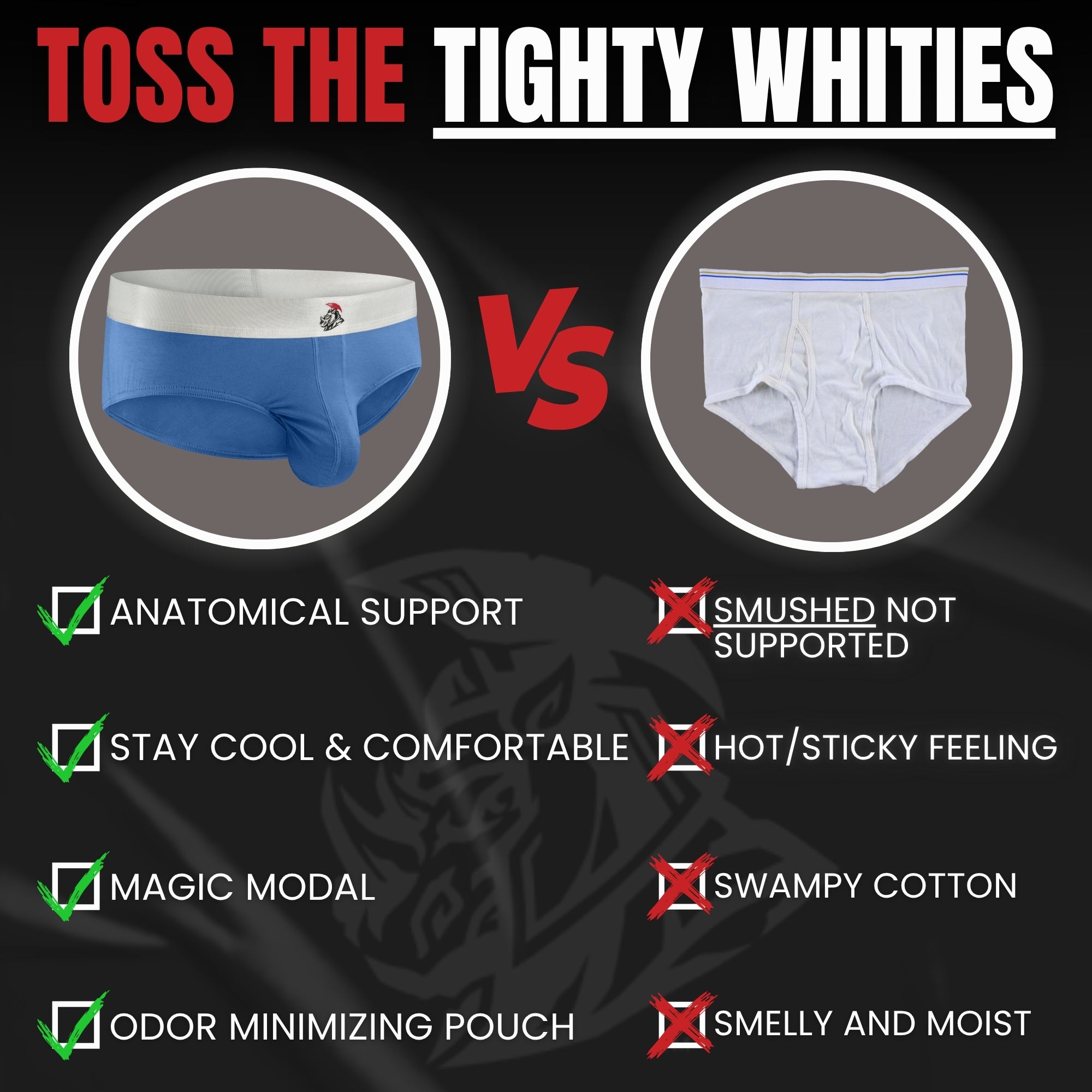 Modal 0in Briefs No Fly 3pk Blue/Gunmetal Gray/Heather Gray