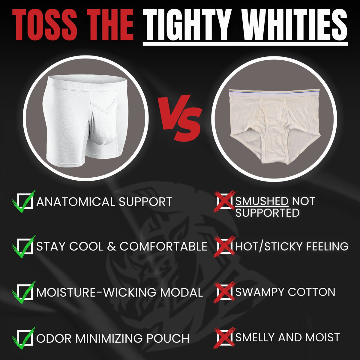 Modal 7in Boxer Briefs V-Fly 3pk White