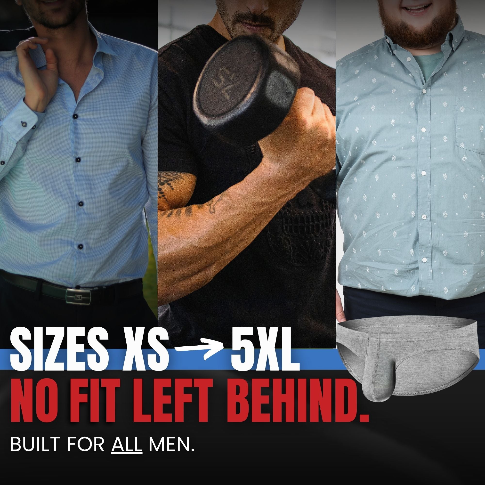 Modal 0in Bikini Briefs No Fly 3pk Black/Blue/Gray