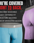 Modal 7in Boxer Briefs No Fly 3pk Lavender/Aqua/Bright Blue