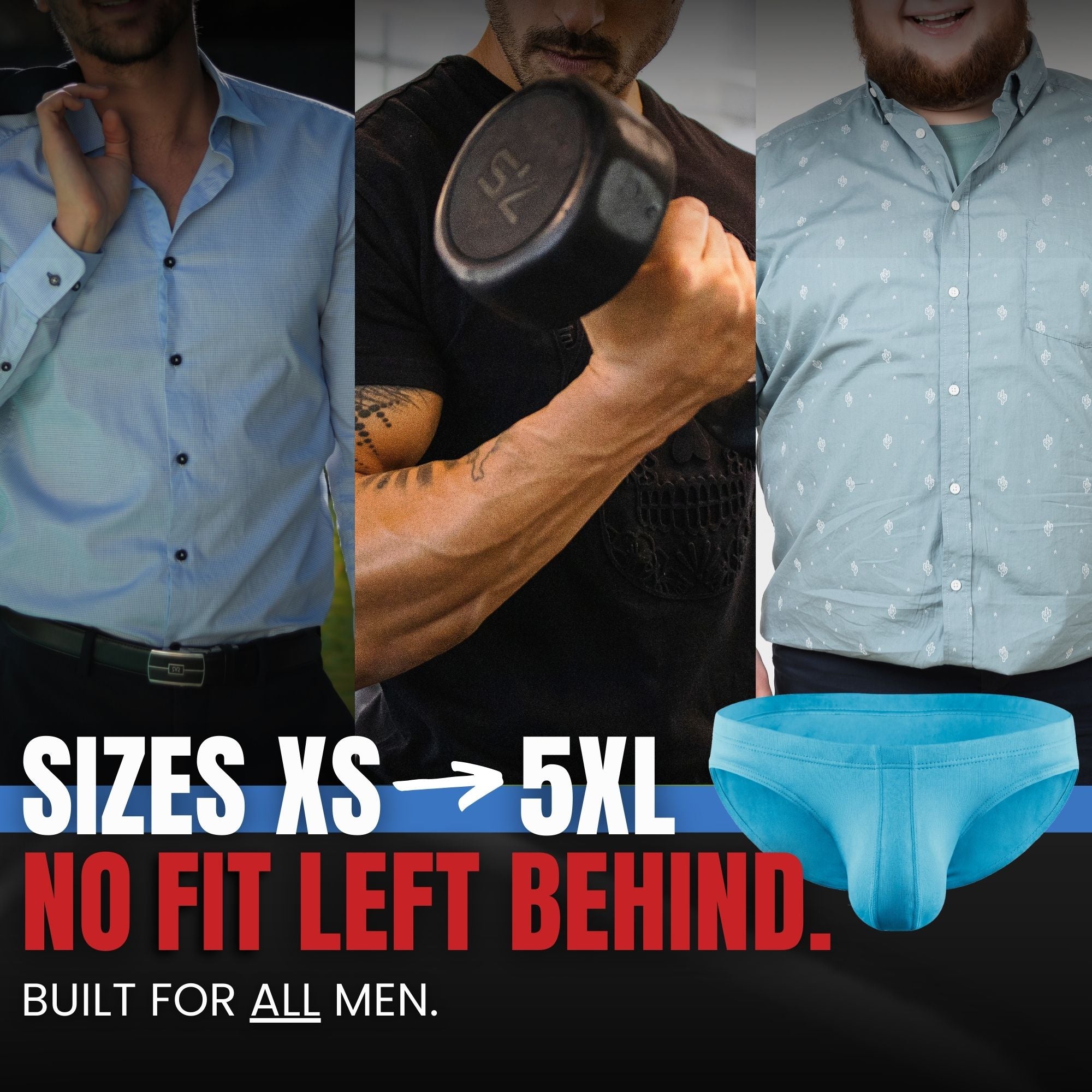 Modal 0in Ares Ascent Low-Rise Bikini Briefs No Fly 3pk Light Red/Mulberry/Sky Blue