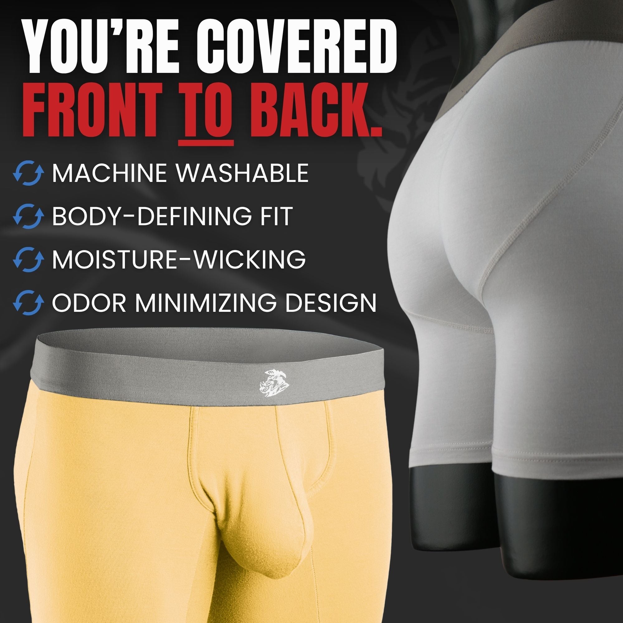 Modal 7in Boxer Briefs No Fly 3pk Lemon Icing/Nimbus Cloud/Peach Dust