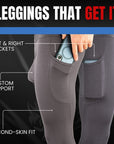 Brushed Nylon 28in Leggings Leggings V Fly 1pk Black