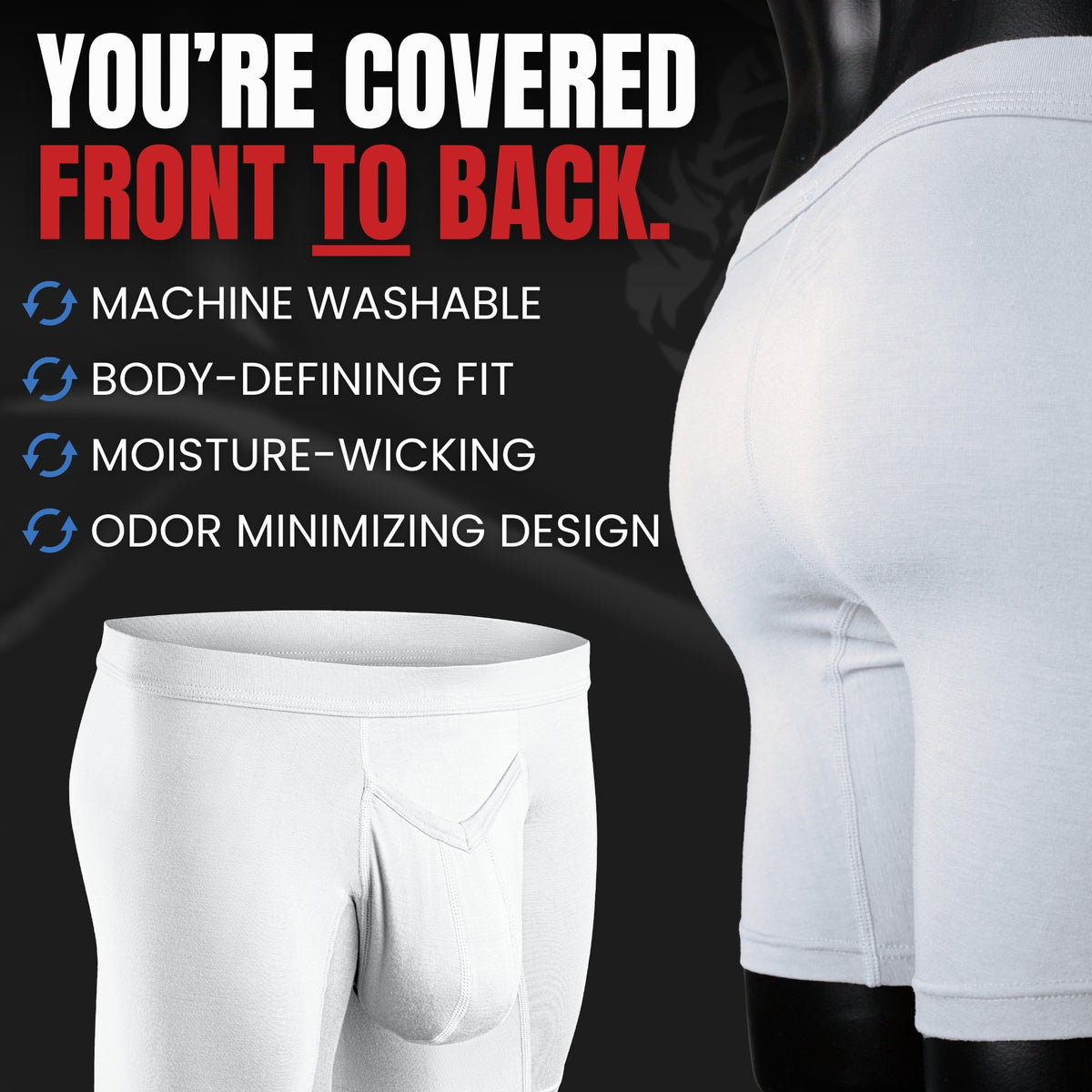 Modal 7in Boxer Briefs V-Fly 3pk White