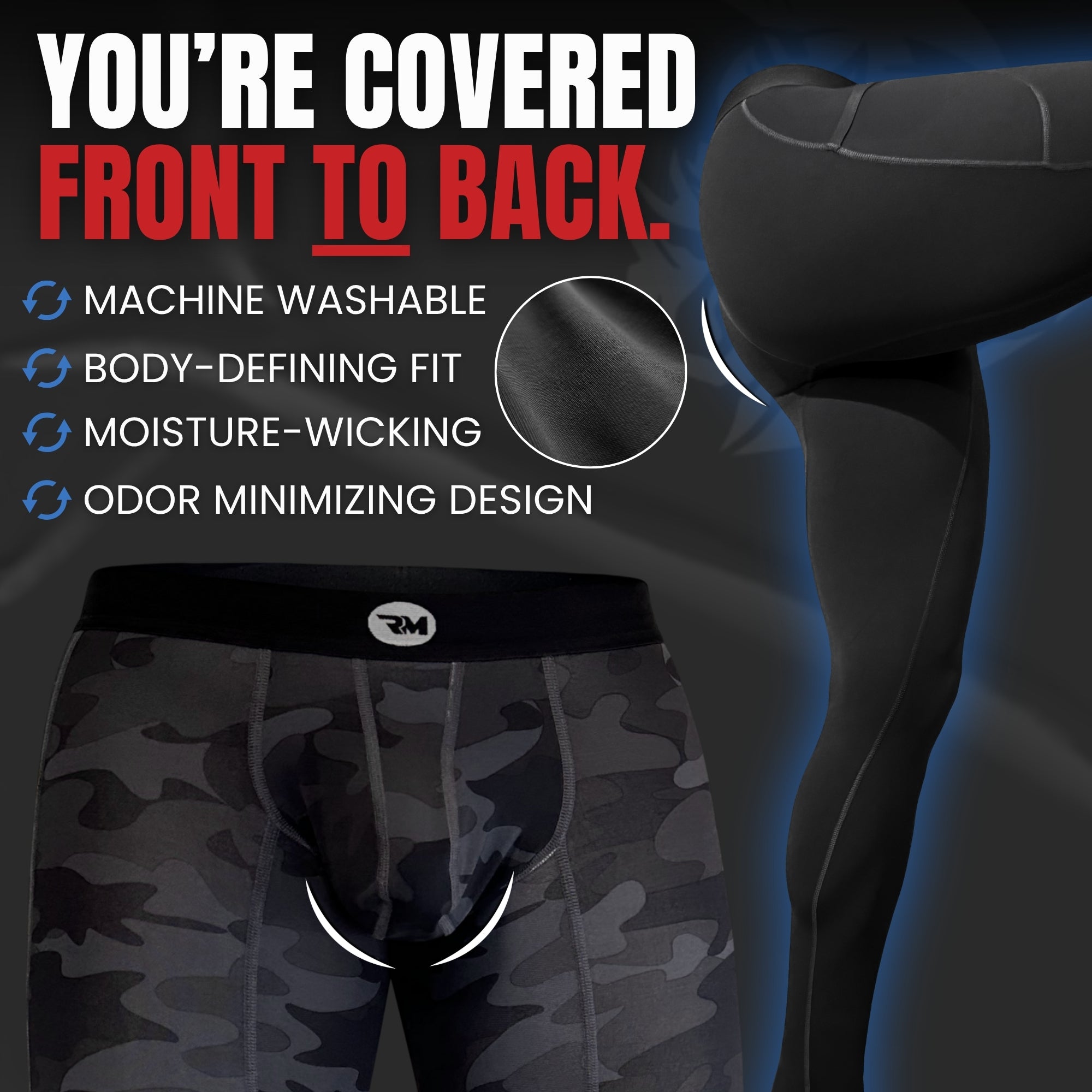 Nylon 28in Leggings No Fly 2pk Black/Camo