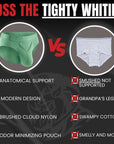 Brushed Nylon Briefs V-Fly 3pk Black Plum/Sagebrush/Sterling
