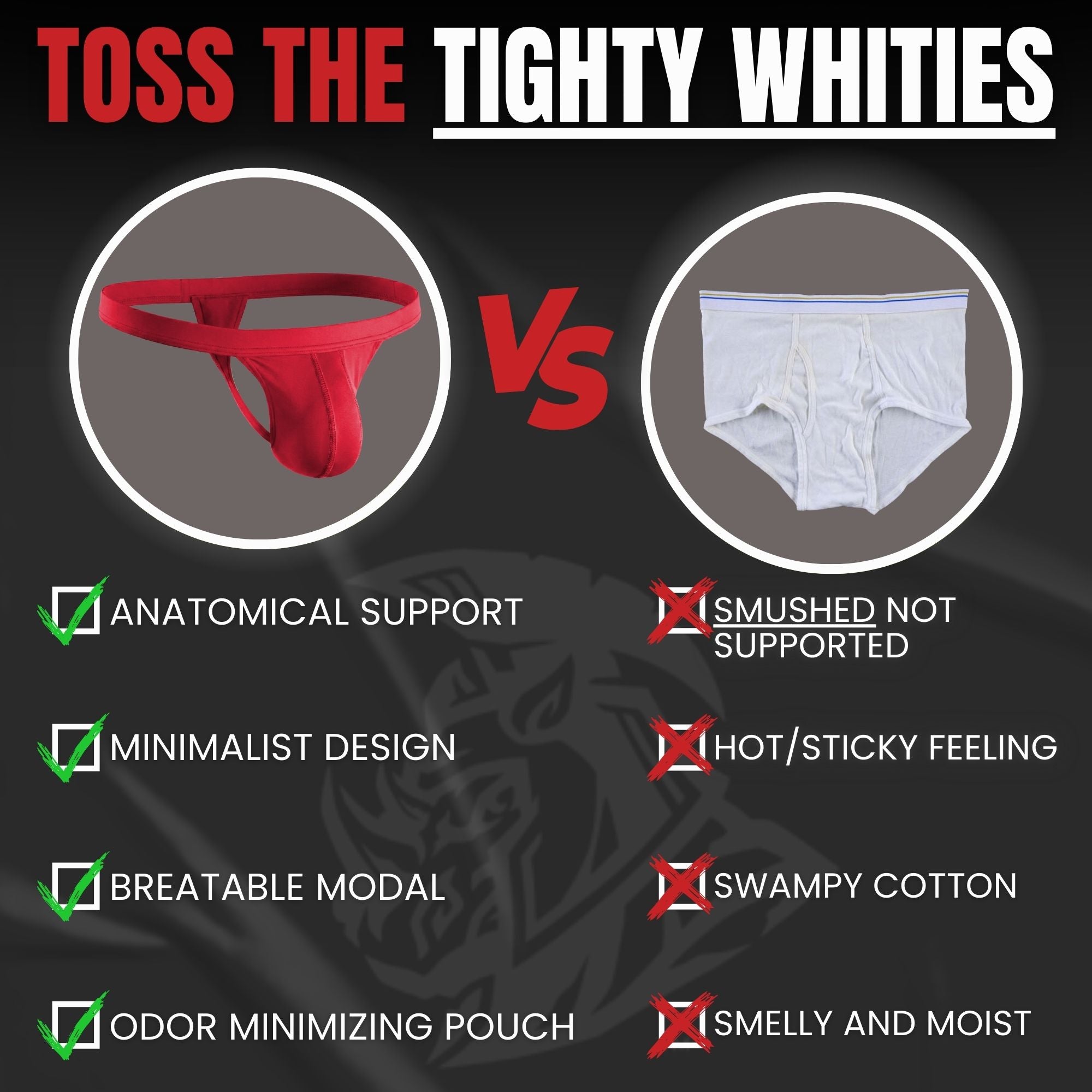 Modal 0in Thong No Fly 3pk Green/Red/Blue