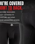 Brushed Nylon 28in Leggings Leggings V Fly 1pk Black