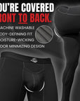 Brushed Nylon 28in Leggings V Fly 1pk Black