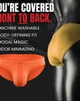 Modal 0in Ares Ascent Low-Rise Bikini Briefs No Fly 3pk Gold/Orange Brick/Sand