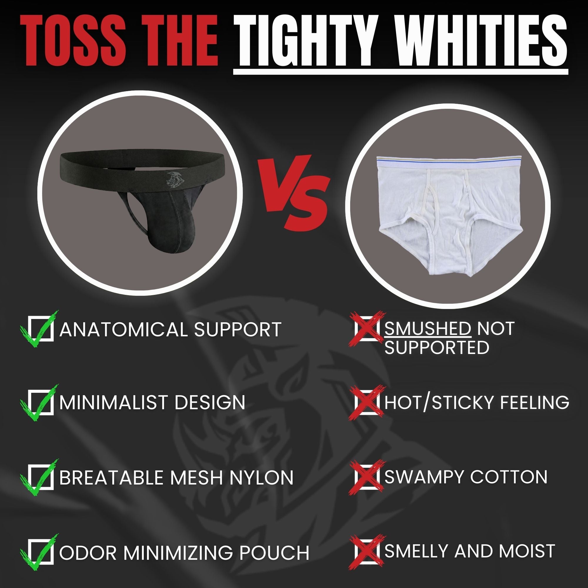 Nylon 0in Mesh Thong No Fly 3pk Black