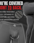 Brushed Nylon 28in Leggings V Fly 1pk Gray