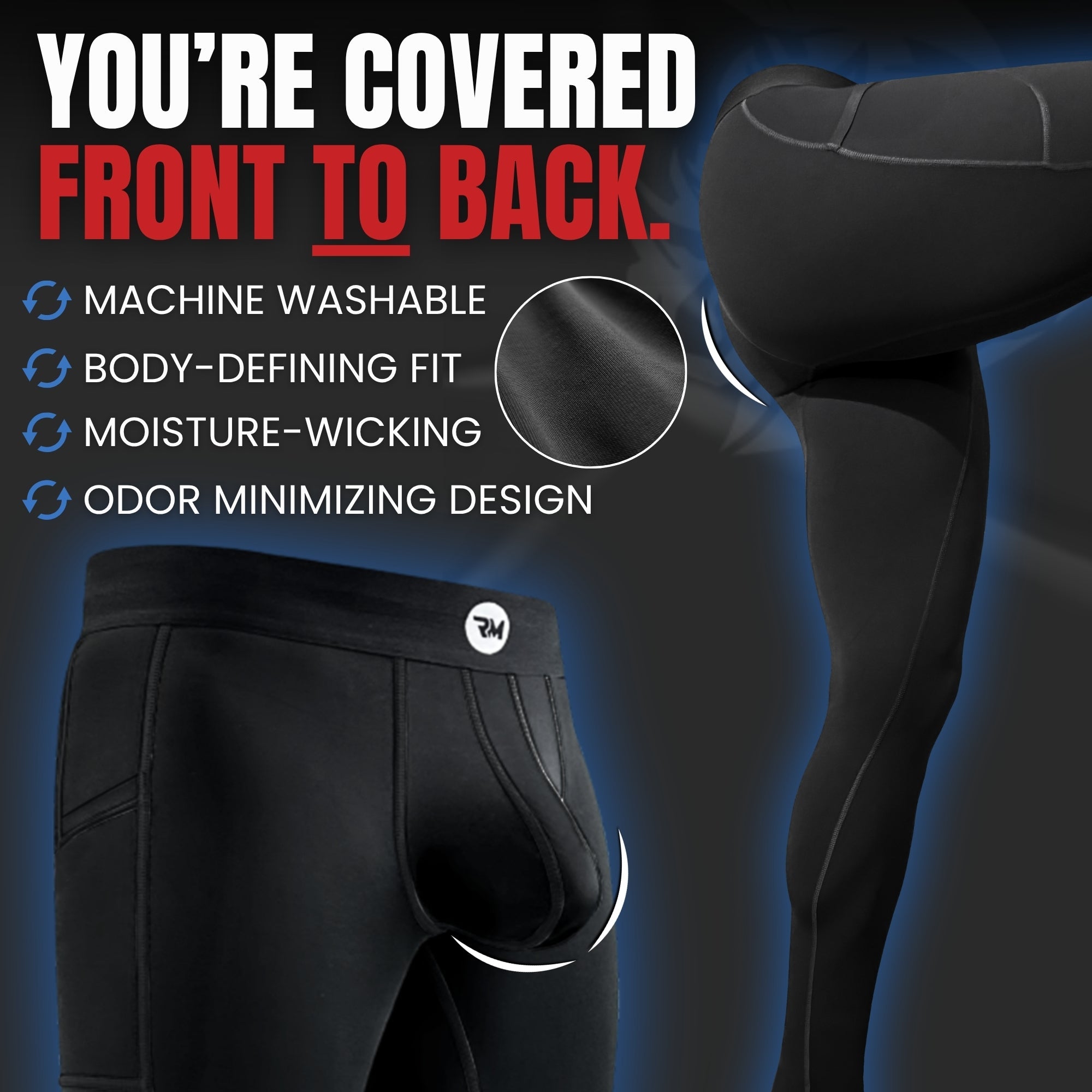 Nylon 28in Leggings No Fly 2pk Black/Gray