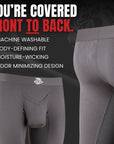 Brushed Nylon 28in Leggings Leggings V Fly 2pk Black/Gray