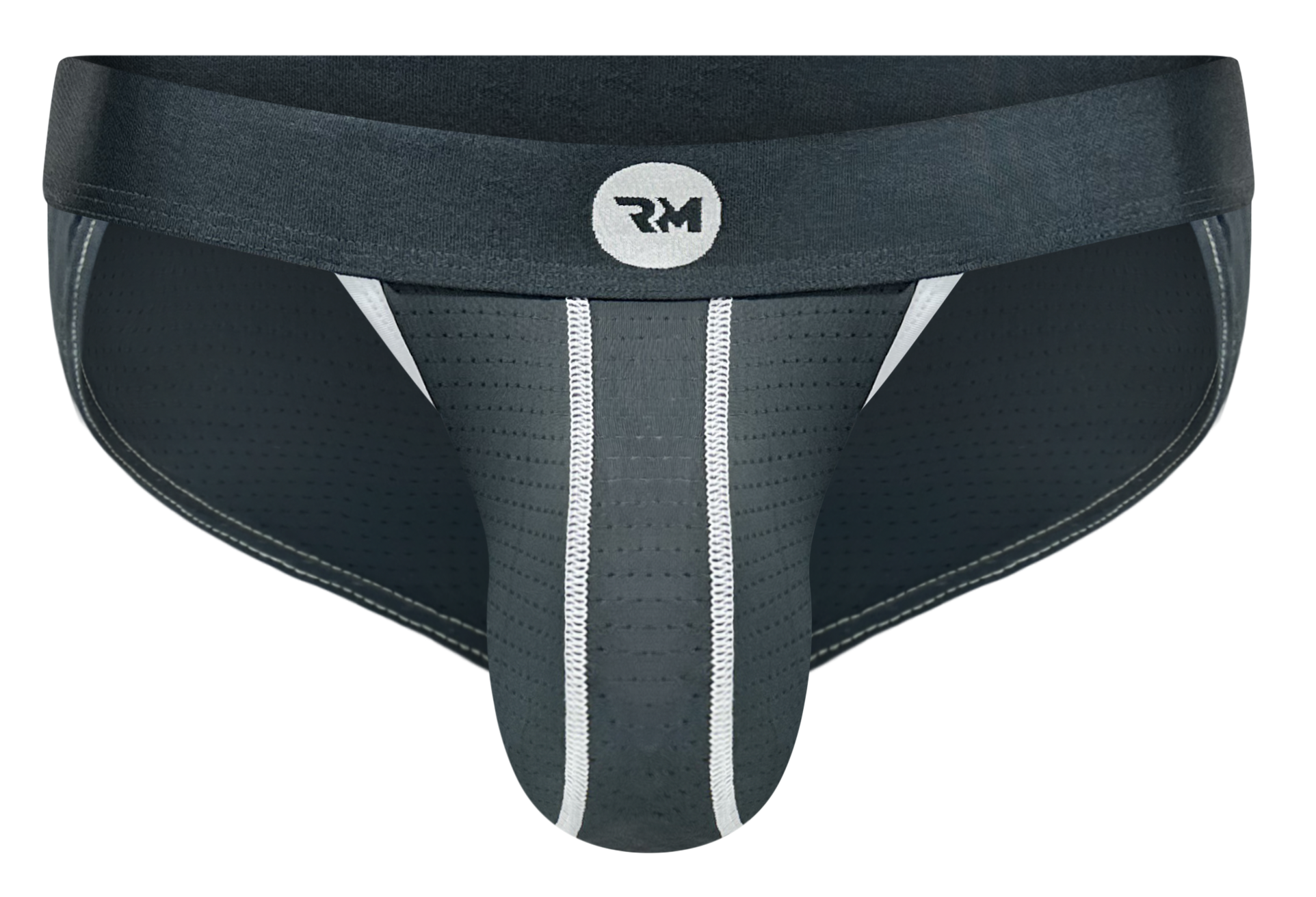 Nylon 0in Mesh Bikini Briefs No Fly 1pk Dark Gray