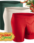 Modal 7in Boxer Briefs V-Fly 3pk Green/Red/White