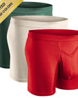 Boxers Modal 7in V-Fly 3pk Verde/Rojo/Blanco