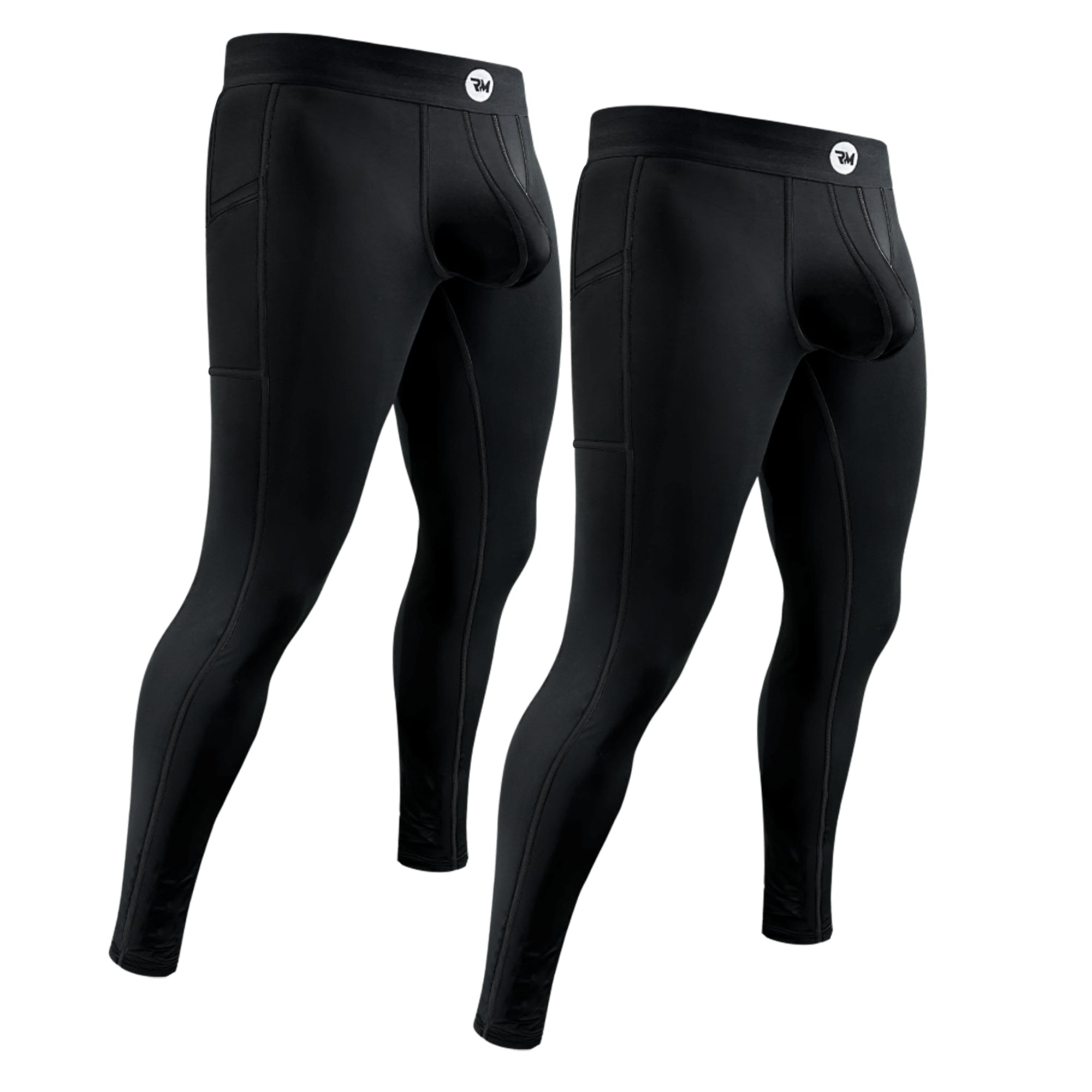 Nylon 28in Leggings No Fly 2pk Black