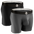 Bóxers de Nylon 7in sin abertura 2pk Negro/Gris